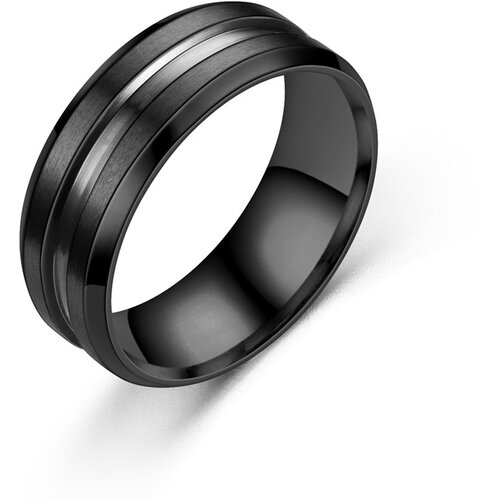 INF Eleganten prstan iz nerjavečega jekla Black, (21238046) Slike
