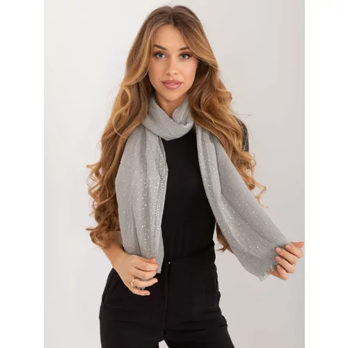 Fashion Hunters Gray wide women's viscose scarf