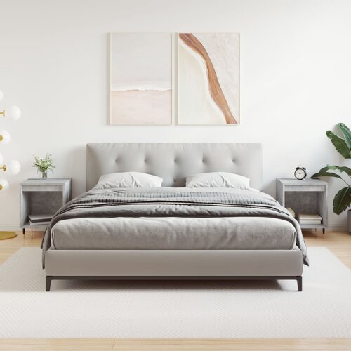 vidaXL Noćni ormarići 2 kom boja betona 40x35x50 cm konstruirano drvo Cijene