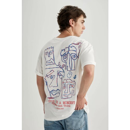 Defacto Comfort Fit Crew Neck Printed T-Shirt Slike