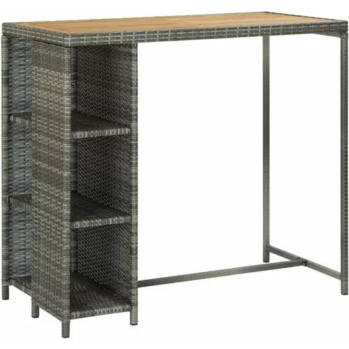  Barska miza s stojalom za shranjevanje siva 120x60x110 cm, (20713637)