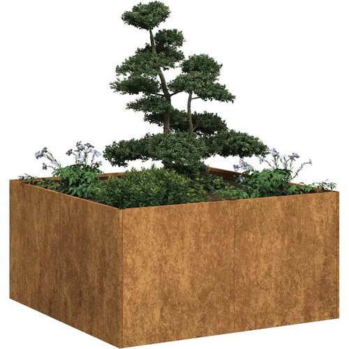 vidaXL Sadilica boja hrđe 80x80x40 cm od pohabanog čelika Cijene