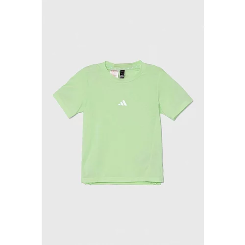 Adidas Dječja majica kratkih rukava boja: zelena, bez uzorka