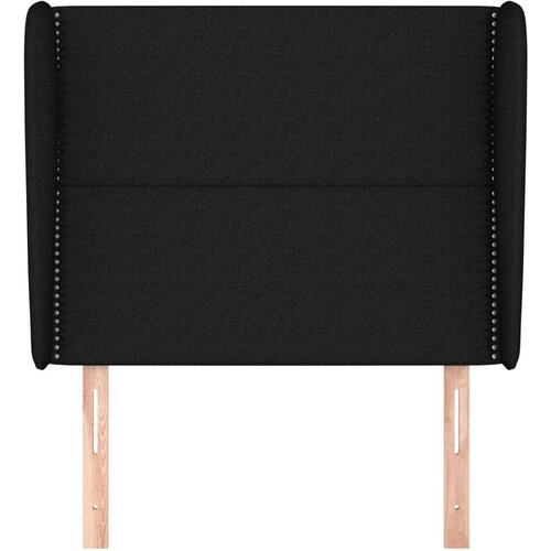  Uzglavlje s u&amp;scaron;ima crno 103x23x118/128 cm od tkanine Slike