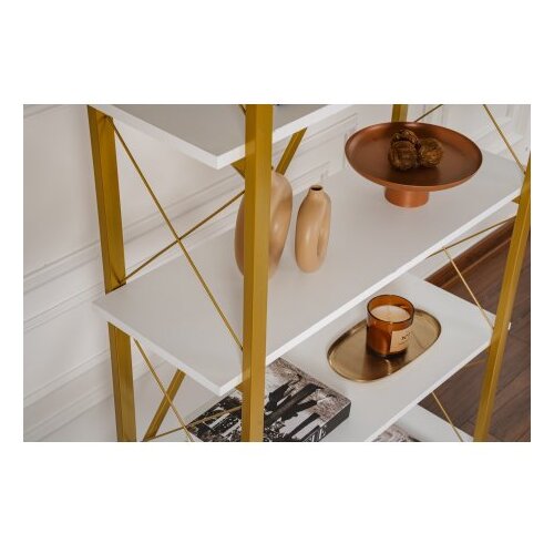 Hanah home polica za knjige elysian white gold Slike