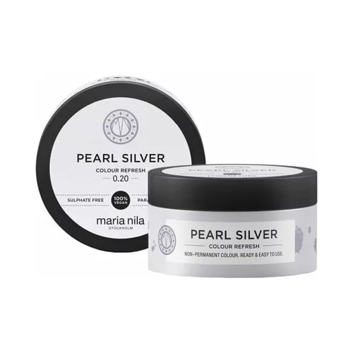 Maria Nila Colour Refresh Pearl Silver blaga hranjiva maska bez trajnih pigmenata traje 4 – 10 pranja 0.20 100 ml