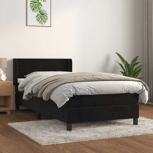 Box spring krevet s madracem crni 90x190 cm bar&amp;scaron;unasti Slike
