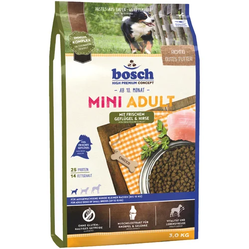 Bosch Mini Adult perutnina & proso - Varčno pakiranje: 2 x 3 kg