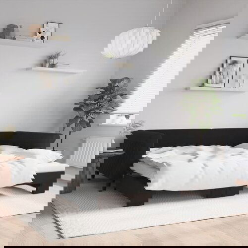  The Living Store Izvlečna dnevna postelja črna 100x200 cm žamet - Izvlečna Dnevna Postelja, (21449808) Slike