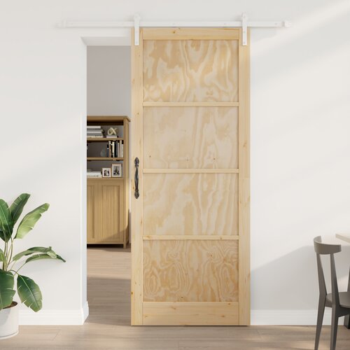 VidaXL drsna vrata s kompletom opreme 93x232 cm trda bor, notranja vrata &amp;#039;ORKDAL&amp;#039;93x232x4 cm trda bor Slike