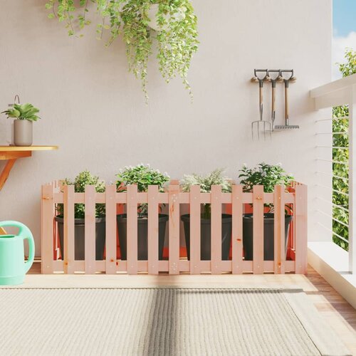vidaXL Vrtna visoka greda z ograjico 150x50x50 cm trden les douglas Cene