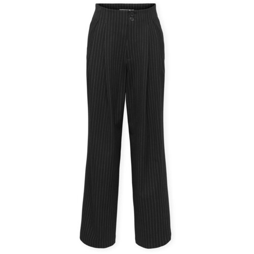 Only Hlače Dune Wide HW Trousers - Night Sky/Light Gray Modra Slike