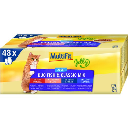 MultiFit Cat Duo riba i classic mix u želeu 48x100 g Cijene