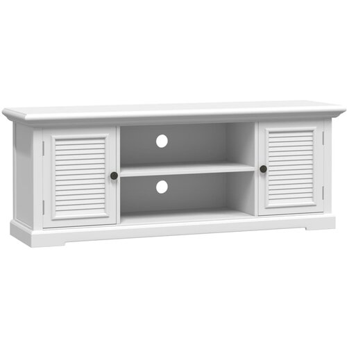 Maison Chic TV omarica - TV stojalo - Televizijska omarica bela 110x30x41 cm inženirski les, (21699526) Slike