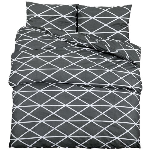  Set posteljine za poplun sivi 140 x 200 cm pamučni200x200 Slike