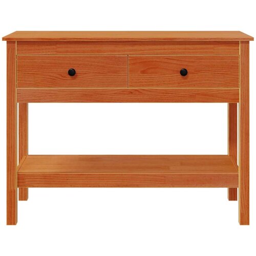  Konzolna stolica s ladicama Vosak smeđa 100 x 35 x 75 cm Slike