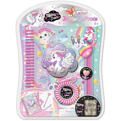Hot Focus set dnevnik Unikorn z zapestnico Glow in the Dark Slike