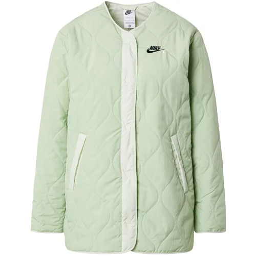 Nike Sportswear Prehodna jakna svetlo zelena / črna