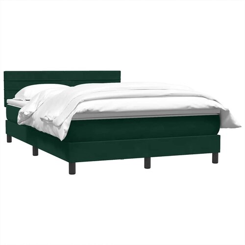 Box Spring krevet s madracem tamno zeleni 160x220 cm bar&amp;scaron;un Slike