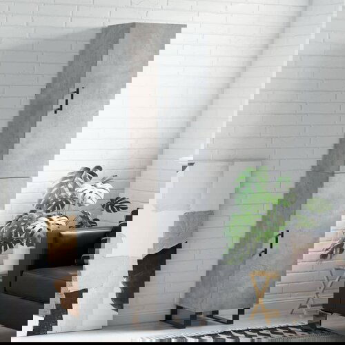 vidaXL Visoka komoda siva betona 34,5x34x180 cm od konstruiranog drva Cijene