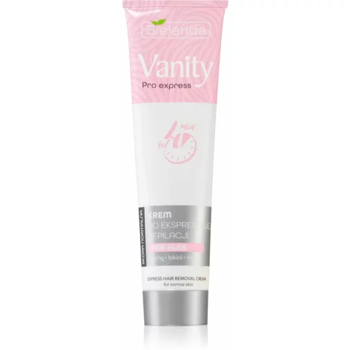Bielenda Vanity Pro Express depilacijska krema za roke, pazduhe in predel bikinija za občutljivo kožo Pink Aloe 75 ml