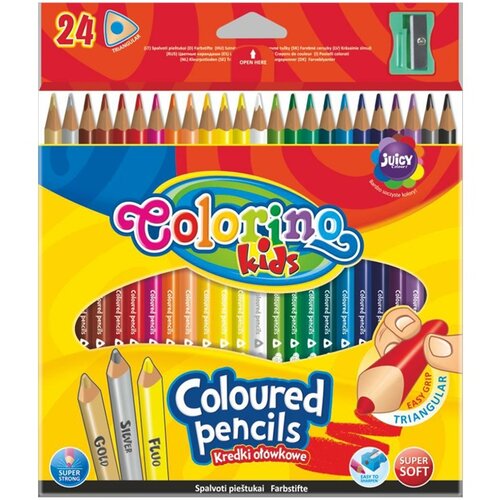 Colorino trouglaste olovke u boji sa oštrilom, 24 kom Cene