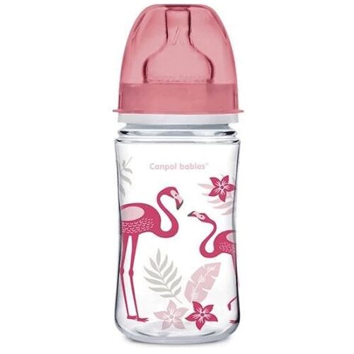 Canpol flašica za bebe easy start jungle pink 240 ml, 0m+ Slike
