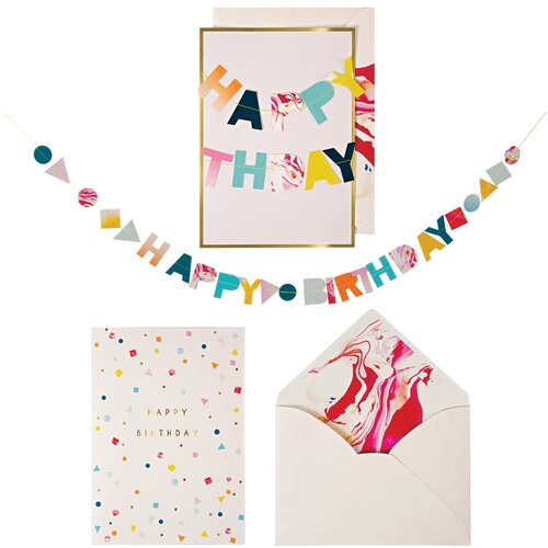 Meri Meri Voščilnica Marble Birthday – Cene