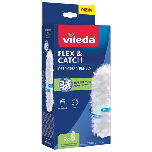 Vileda Staubwedel-Eins&amp;auml;tze f&amp;uuml;r Flex&amp;amp;Catch 5 St&amp;uuml;ck Slike