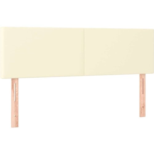  Uzglavlje krem 144 x 5 x 78/88 cm od umjetne kože Slike