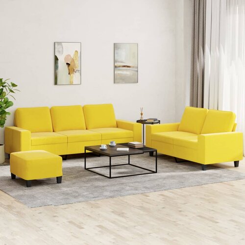 vidaXL 3-dijelni set sofa svjetložuti od tkanine Cijene
