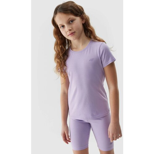 4f girls' plain t-shirt - purple Cene
