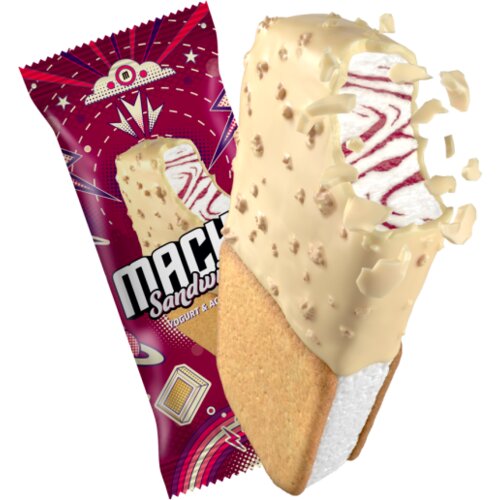 Frikom Sladoled MACHO yogurt &amp;amp; acai berry sandwich 129ml Slike
