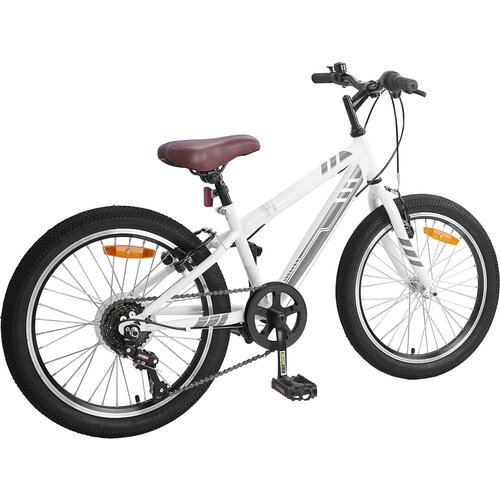  Planinski Bicikl 20 Inča 6-Speed za 5-8 godina Bijelo Slike