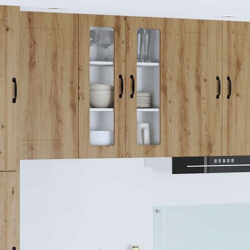 vidaXL Stenska kuhinjska omarica s polico Umetni hrast 60 x 31 x 80 cm Cene