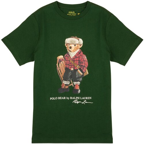 Polo Ralph Lauren Majice s kratkimi rokavi SS CN-TOPS-T-SHIRT Zelena Cene