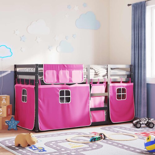  The living store pograd z zavesami roza 90x200 cm trdna borovina - pograd, (21491340) Slike
