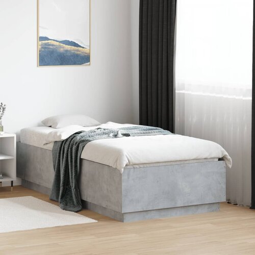 Furnova Posteljni okvir betonsko siv 90x190 cm inženirski les, (21936631) Slike