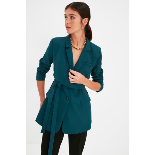 Trendyol Emerald Green Tie Jacket Slike