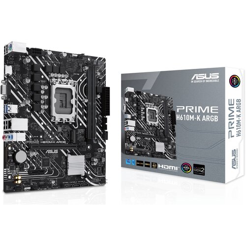 Asus Matčna ploča PRIME H610M-K ARGB, 2x DDR5, 1x M.2, 6x USB, Cijene
