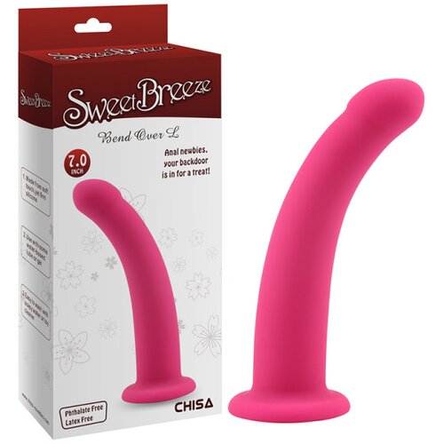 Bend Over Silikonski dildo bez testisa, Roze, 18 cm Cene