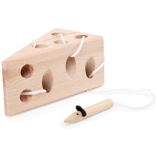 Small Foot Threading Game Cheese and Mouse aktivnostna igrača iz lesa 3 y+ 2 kos Cene