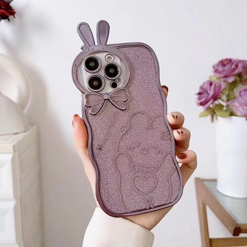 INORCO Za iPhone 14 Pro Rabbit Design Galvanizirana torbica za telefon z ble&amp;scaron;čicami, mehak TPU ovitek za mobilni telefon proti padcem, (22036799) Slike