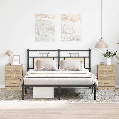  Noćni ormarići 2 kom boja hrasta 38x35x56 cm konstruirano drvo Cene