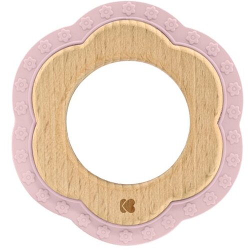 Kikka Boo drvena igračka sa silikonskom glodalicom flower pink ( KKB20054 ) Cene