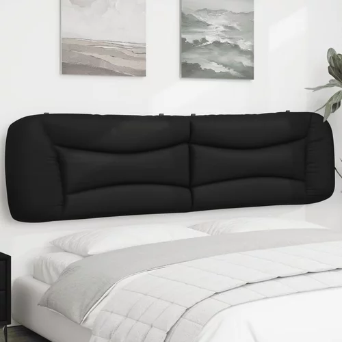 Jastuk za uzglavlje crni 200 cm od umjetne kože