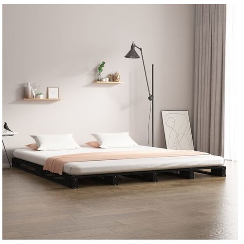  Od paleta crni 120x190 cm od masivne borovine 4FT bračni Cijene
