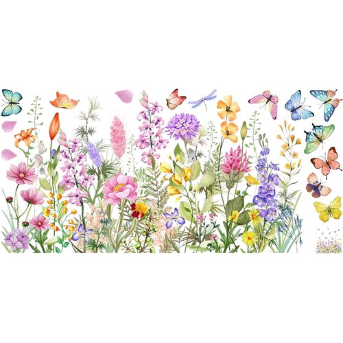 Vixson Cvetlična nalepka za okno, dvostranski tisk, odstranljiva dekoracija | FLORASTIK Cvetovi in metulji, (5000203233) Cene