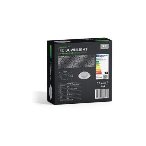 Greentech LED downlight Green Tech 22W, 3 CCT, okrugli Slike