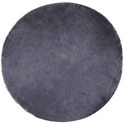 vidaXL Lažni Ovčji Tepih Antracit 120 x 120 cm Poliester Cene